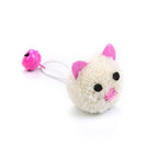 4pcs/lot Plush Mouse Cat Toy Cute Bell Mice Funny Cat Toys Cute Plush Teeth Cleaning Balls Chewing Soft Molar Toy Faux Pet Toy Colorful Plush Mouse Head with Bell Rope Cat Toy Interactive Cat Toy Stevvex