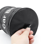 Car Trash Can Foldable Car Garbage Bin with Fastener Tape Large Capacity Waste Bin Easy Installation Collapsible Rubbish Holder