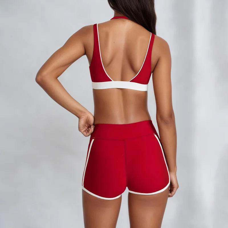ZenFit DuoTone V-Neck Yoga Set THRIXINE