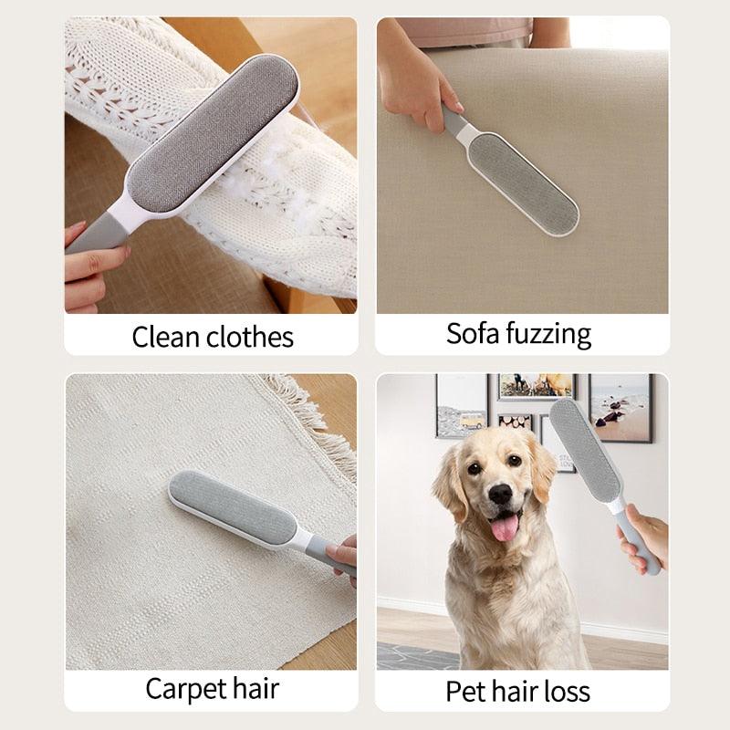 Pet Hair Remover Lint Rollers Brushes Clothes Hairball Remover Brush Dust Sticky Cleaner Fur Clean Pet Hair Tools  Reusable Pet Hair Remover with Self-Cleaning Base Pet Hair Double Sided Brush Stevvex