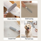 Pet Hair Remover Lint Rollers Brushes Clothes Hairball Remover Brush Dust Sticky Cleaner Fur Clean Pet Hair Tools  Reusable Pet Hair Remover with Self-Cleaning Base Pet Hair Double Sided Brush Stevvex