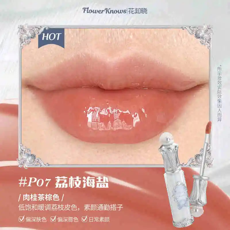 Flower Knows Strawberry Rococo Series Cloud Lip Cream Lip Gloss Long Lasting Velvet Lip Tint Lipstick for Women Cosmetic Lootquake LLC