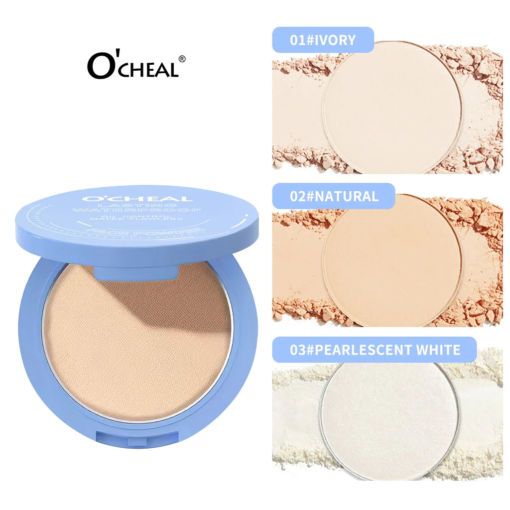 Ocheal Matte Face Setting Powder Oil-control Lightweight Radiant Foundation Pressed Powder Face Full Coverage Makeup Cosmetic Lootquake LLC