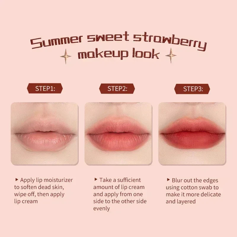 Flower Knows Strawberry Rococo Series Cloud Lip Cream Lip Gloss Long Lasting Velvet Lip Tint Lipstick for Women Cosmetic Lootquake LLC