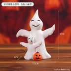 Halloween Party Pumpkin Haunted House Decorations Resin Props Ornaments Desktop Atmosphere Creative Mini Haunted House Ornaments