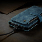 Vintage Card Holder Leather Wallet Case for iPhone 11 12 13 14 Pro Max Mini XR XS Max 8 7 6s Plus SE Storage Pocket Cover Flip Case PU Leather Protective Case With Magnetic Closure
