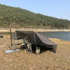 4x4m 4x3m 3x3m 19 Hang Points Tent Tarp Survival Sun Shelter Shade Canopy Outdoor Backpacking Waterproof Camping Awning SunShade