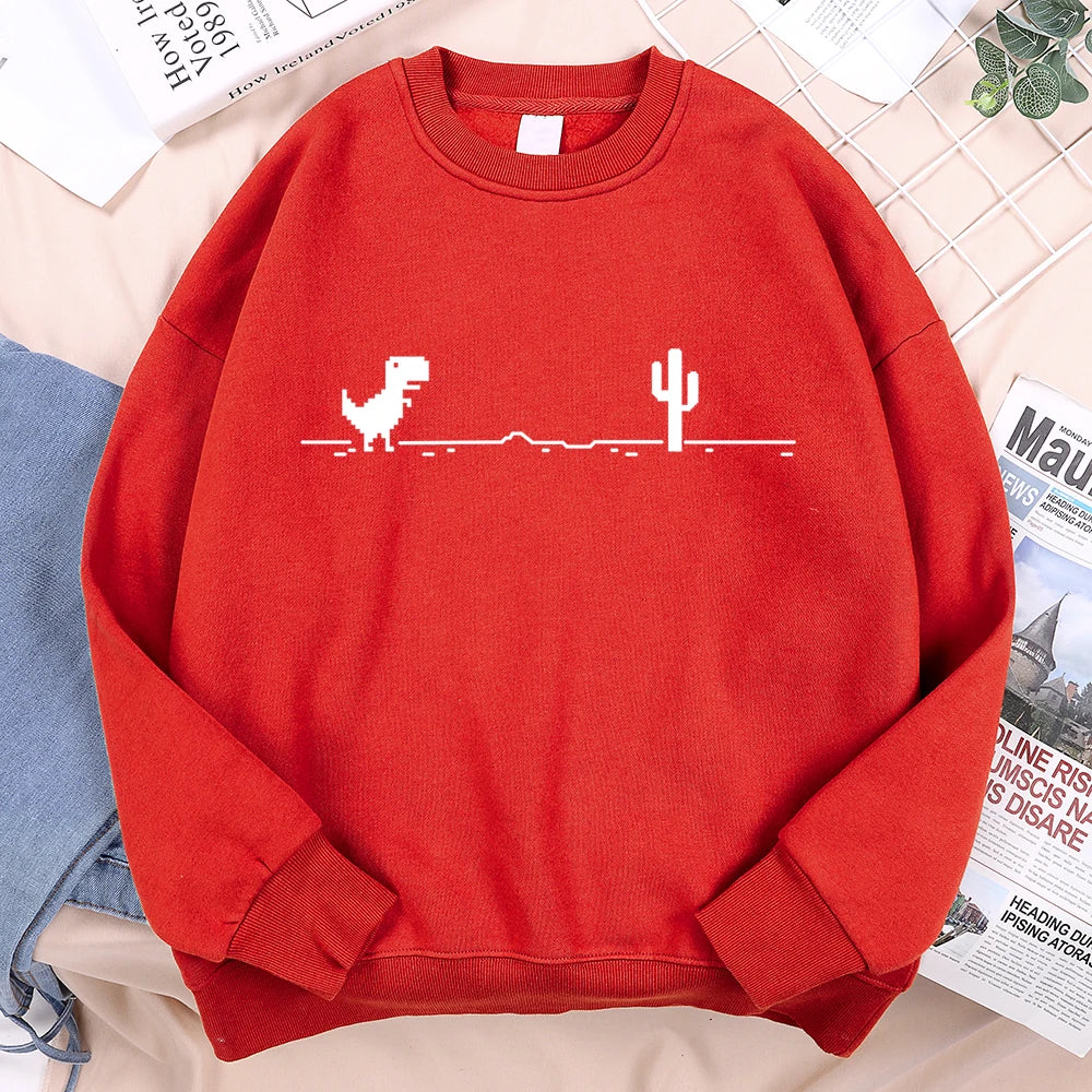 Network Malfunction Little Dinosaur Sweatshirts Men Women Casual Hoody Hip Hop Comfortable Streetwear Loose Warm Clothes Hoodies Lootquake LLC