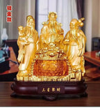 Fortune three-star Feng Shui statue Fu Lu Shou home decoration living room decoration business gifts