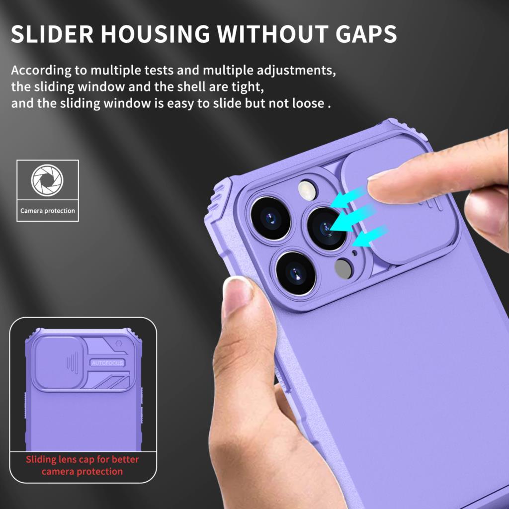 Unique Cover with Camera Protection Heavy Duty Shockproof Protective iPhone 13 Pro Case ShockProof Case For iPhone 13 12 11 Pro Slide Camera Protection Case Dual Layer Armor Case Back Cover Stevvex