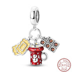 S925 Sterling Silver Princess Golf Hamster Camera Travel Three Piece Set Charms Beads 3mm DIY Fine Jewelry Making Lootquake LLC