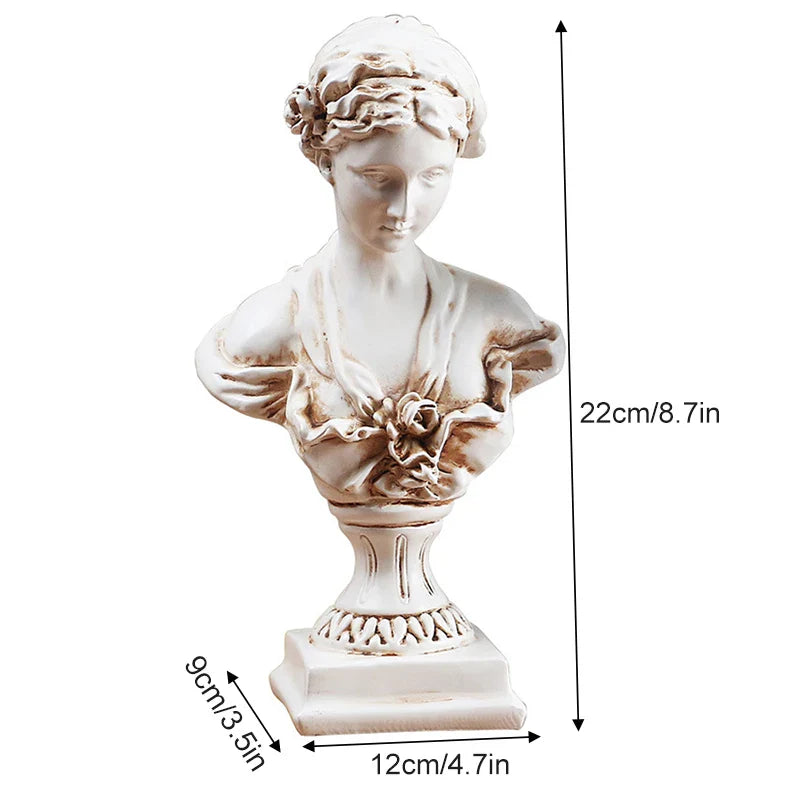 Goddess Bust Statue Classical De Milo Tabletop Decor Gift Greek Roman Mythology Art Replica Resin Venus Sculpture Home Office Lootquake LLC