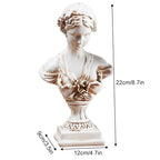 Goddess Bust Statue Classical De Milo Tabletop Decor Gift Greek Roman Mythology Art Replica Resin Venus Sculpture Home Office Lootquake LLC