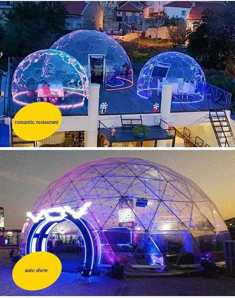 3.6M TPU Transparent Clear Bubble Dome Tent / Outdoor Event Party Camping Cafe Dining Plastic PVC Garden Igloo Dome Tent Luxury