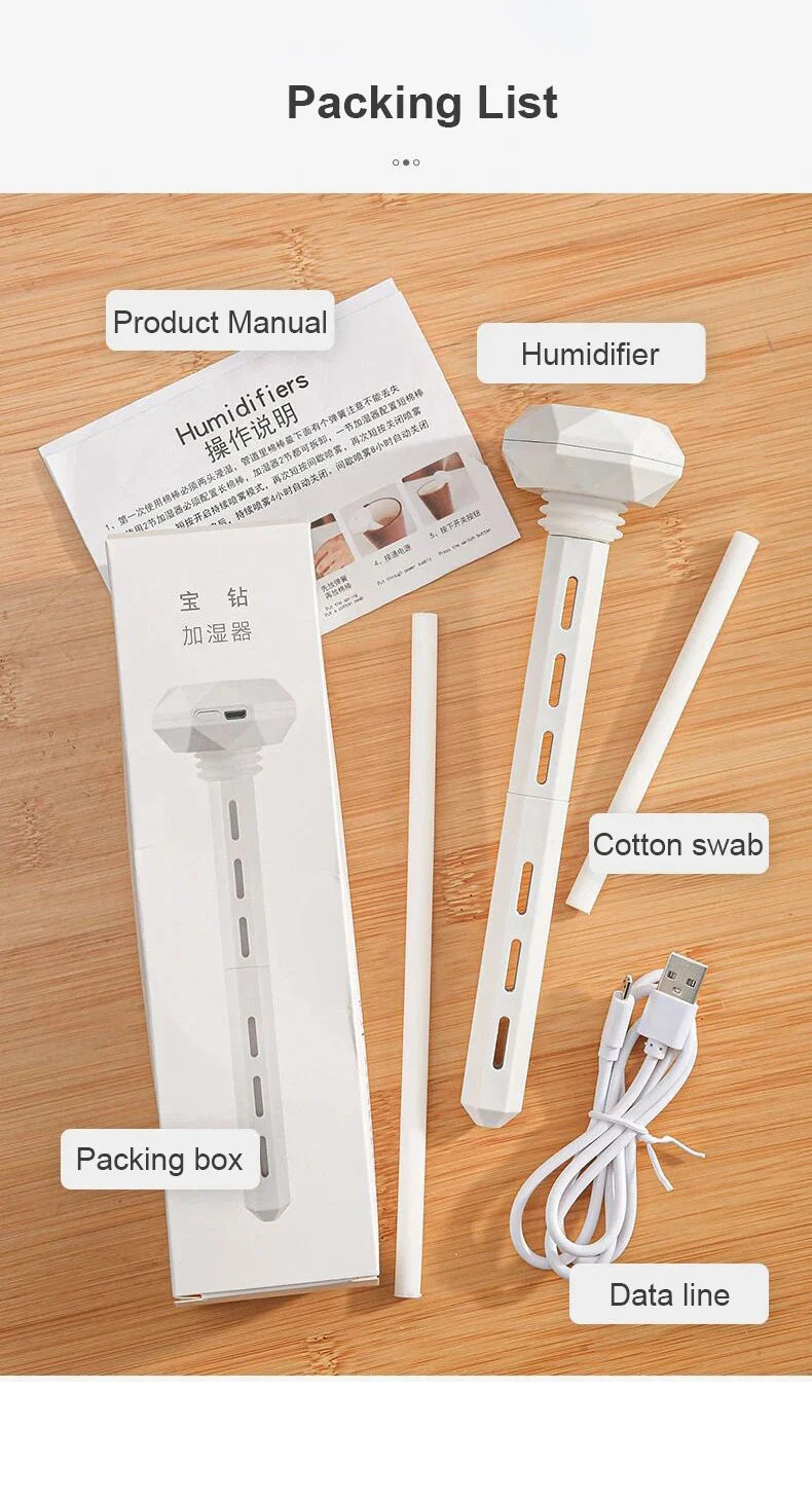 LED Lamp Air Humidifier USB Essential Oil Diffuser Car Purifier Aroma Anion Mist Maker with Romantic Light Portable Humidifier Lootquake LLC