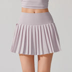 VITALINOVO Flowy Pleat Skort: High-Waist, Pocketed, Comfy THRIXINE