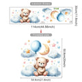 Cartoon Teddy Bear Tent Stars Wall Stickers for Kids Room Nursery Baby Room Decoration Wall Decals Room Interior