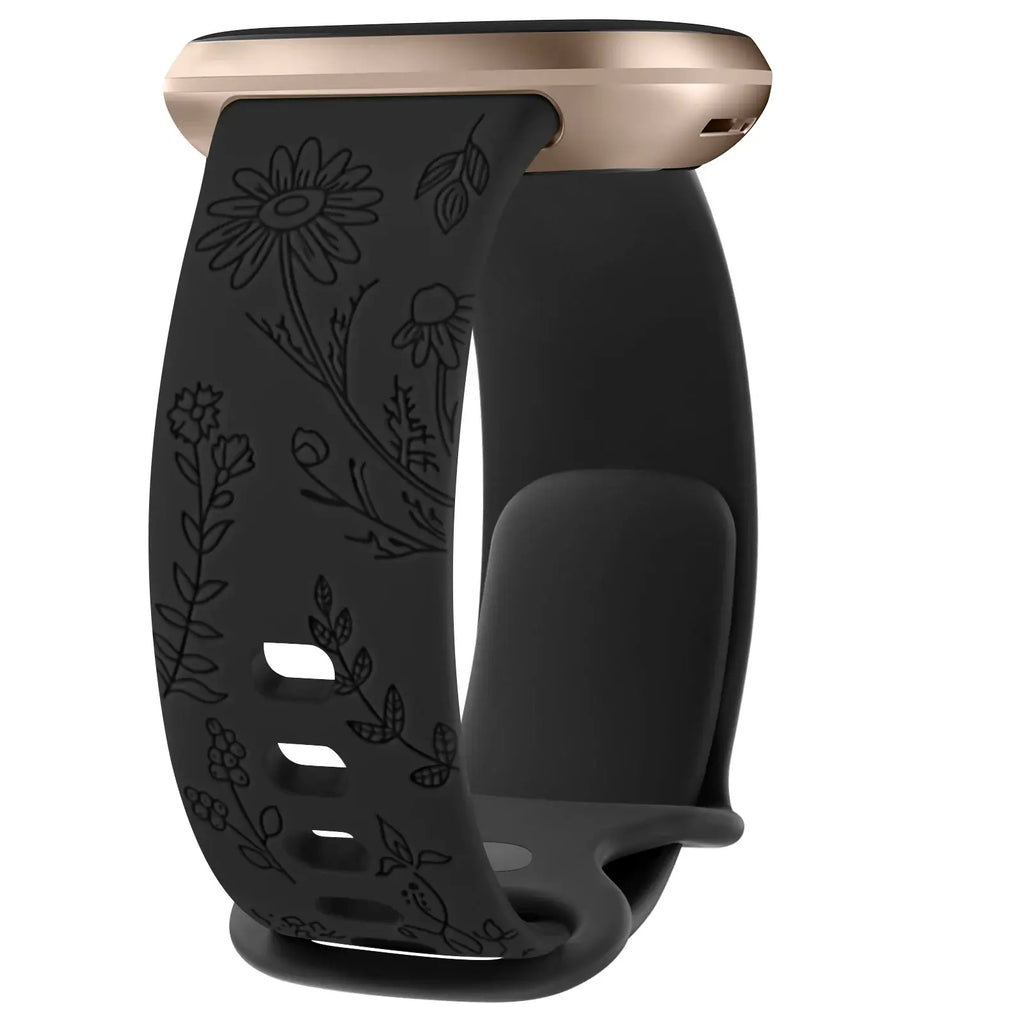 Fitbit Versa & Sense Silicone Band - Durable Floral Design - SJB-DIAMOND ELITES