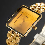 MISSFOX Brand Wristwatch Minimalist Fashion Quartz Watches Classic Design Square Dial Waterproof Stainless Steel Watch For Gift