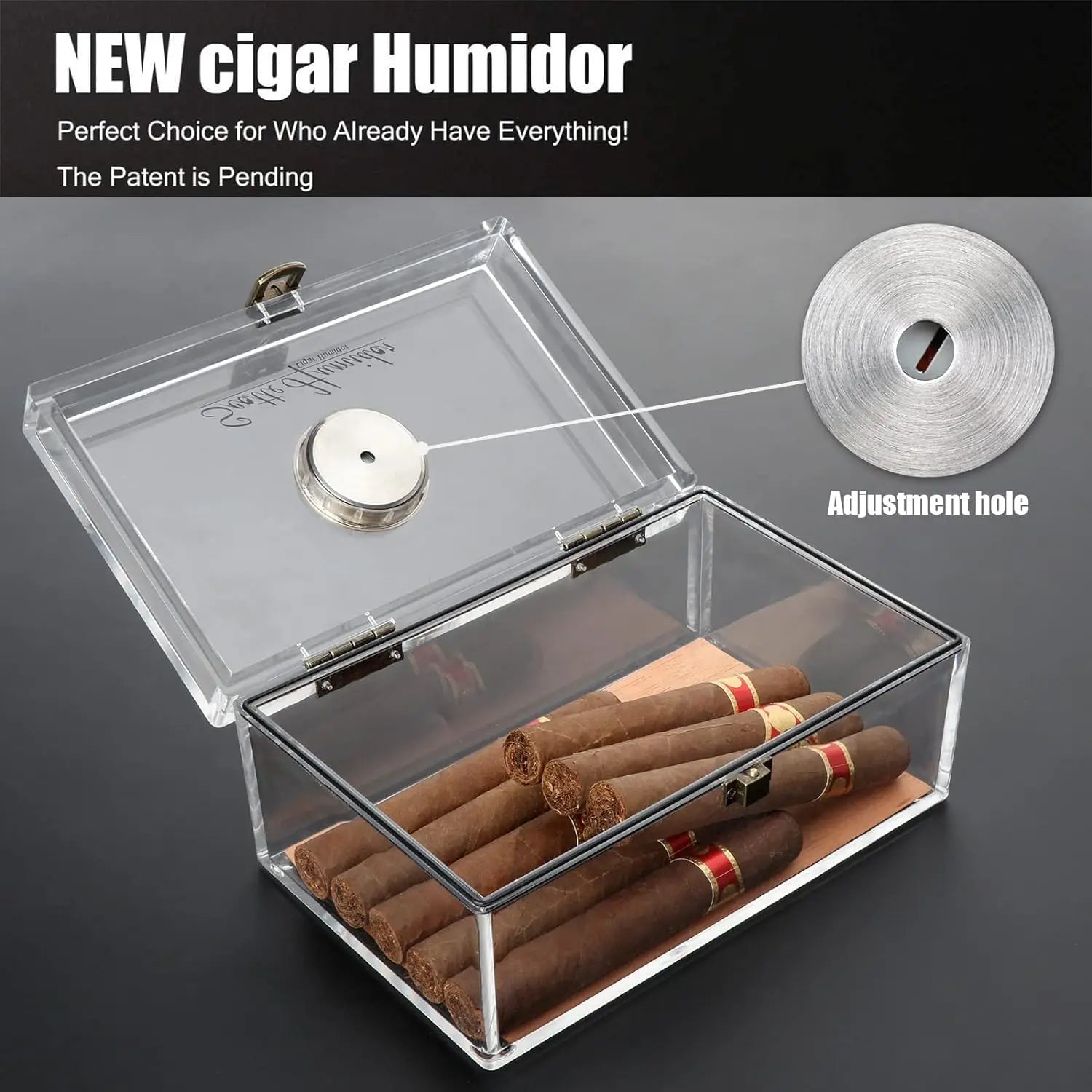 Scotte Cigar Case Humidors Acrylic Cigar Box Hygrometer Humidifier Hold 20 Cigars Include Cigar Cutters Cigar Punch Accessories Lootquake LLC
