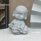 Buddha Stone Statue Little Buddhist Monks Tibetan Buddhism Figurines Zen Garden Ornament Meditation Home Aquarium Decoration Lootquake LLC