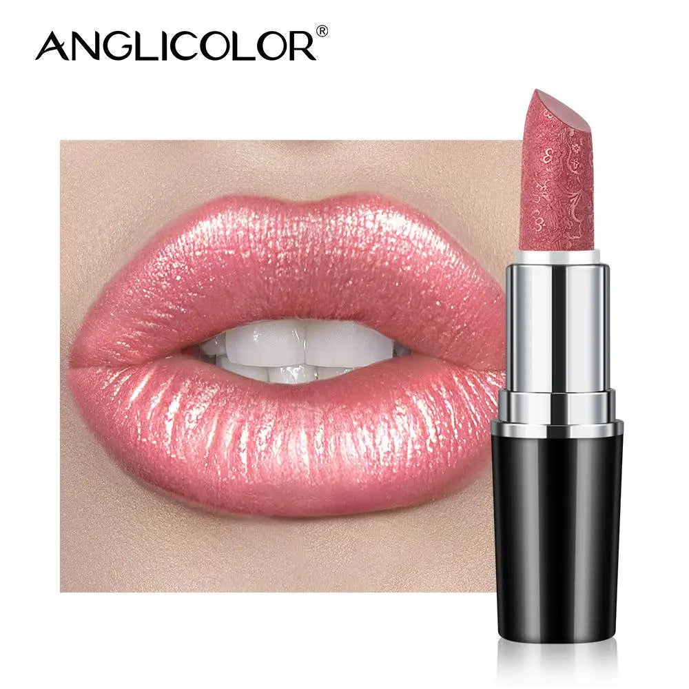 Fine Glitter Lipstick, Quicksand Gold Lipstick Non-sticky Non-fading Lipstick Pearlescent Long-lasting Silky Mermaid Lipstick Lootquake LLC