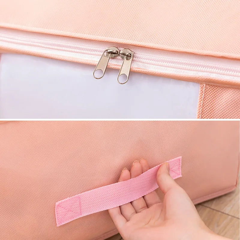 Foldable Storage Bag Non-Woven Clothing Organizer Wardrobe Closet Clothes Organizer Pillow Quilt Blanket Home Storage Bags Lootquake LLC