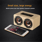 6W Wooden Bluetooth Speaker Portable Stereo HiFi Speakers TF Play Hand Free Call AUX Input Super Bass Loudspeaker Dual Subwoofer Lootquake LLC