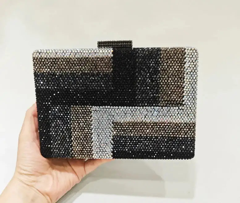 XIYUAN 2025 Women's Wallet Gem Dinner Clutch Purses Wedding Party Christmas Gift Evening Purse Bag Glass Rhinestone Evening Bags