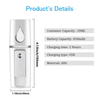 Mini Nano Mist Sprayer Cooler Facial Steamer Humidifier USB Rechargeable Face Moisturizing Nebulizer Beauty Skin Care Lootquake LLC