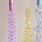 Glass Candle Holders Nordic Decor Taper Candle Holder Candlesticks for Home Wedding Room Decoration Party Vase Home Decor Pi-Mart