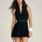 Women's Sleeveless Tennis Dress with Built-in Bra THRIXINE