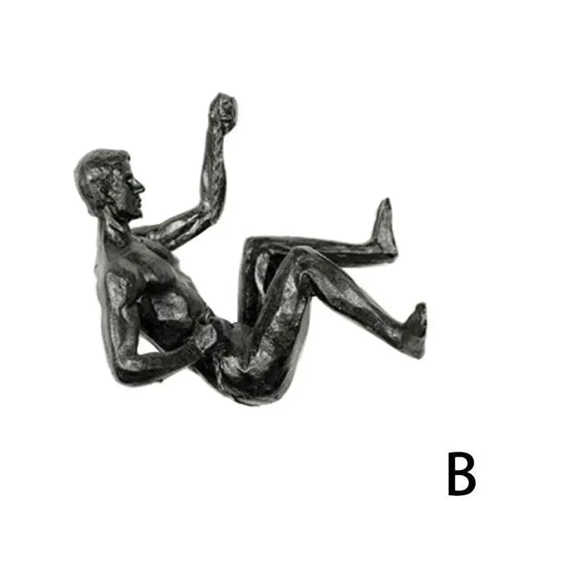 2024 Christmas Modern Simplicity Athlete Resin Sculpture Creative Climbing Man Wall Sculptures Hand-Finished For Wall Art Statue Lootquake LLC