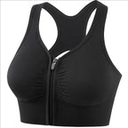 Women's sports bra front zipper design THRIXINE