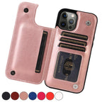 Wallet Stand Cover Flip Leather Case For iPhone 14 Pro Max 13 Pro Max 12 Pro Max 11 Pro Max Soft PU Leather Card Case With Kickstand Slim Double Magnetic Clasp Protective Cover Stevvex
