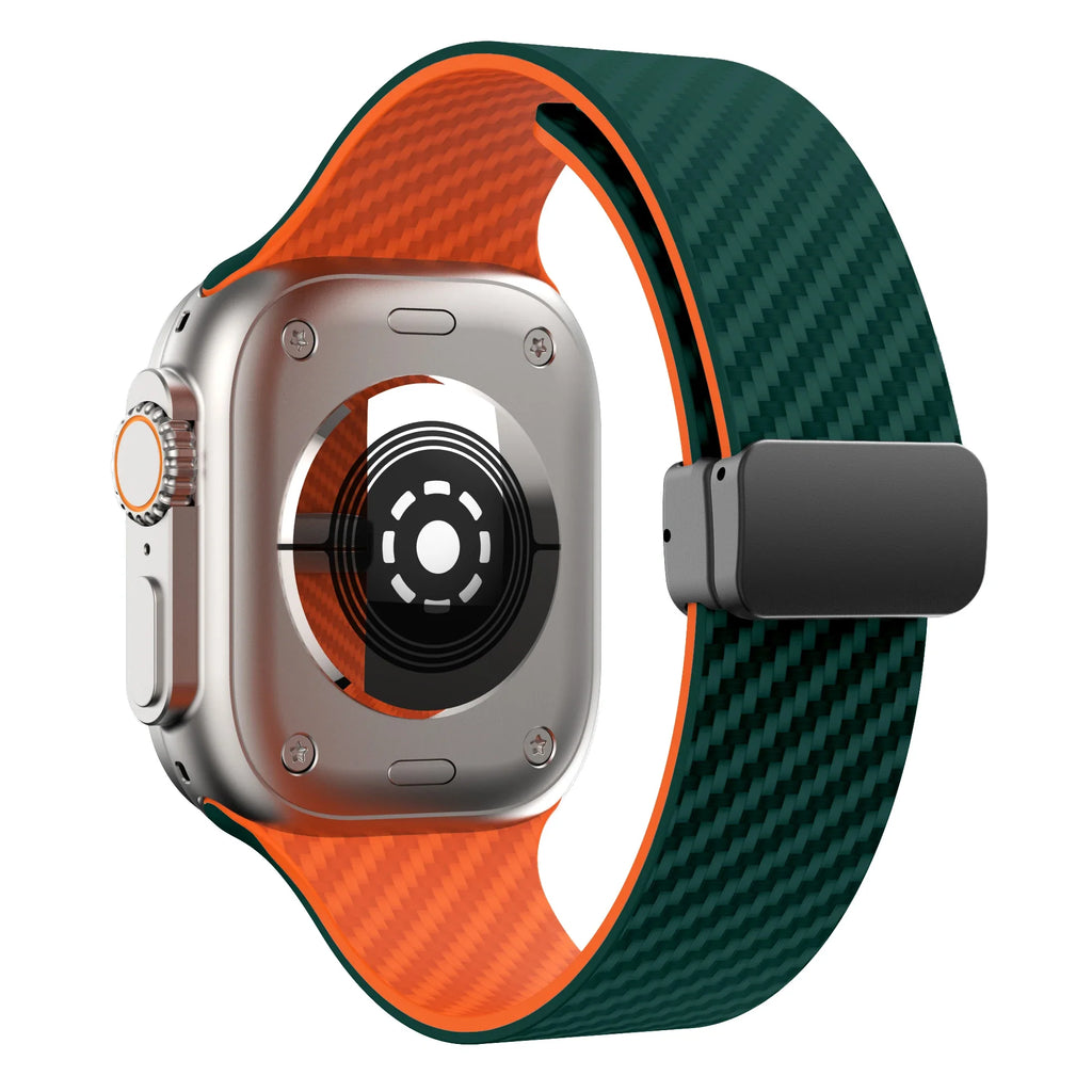 Apple Watch Silicone Strap - Magnetic Buckle, Durable Design