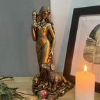 Goddess Statue Resin Sculpture Figurine Retro Witch Statue Goddess Spiritual Figurine Craft Art Statue for Home Decoration Lootquake LLC