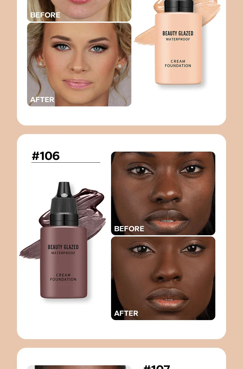 Flawless All Day: 9 Color Waterproof Concealer Foundation For Women Makeup Full Coverage Long Lasting Moisturizing Lootquake LLC