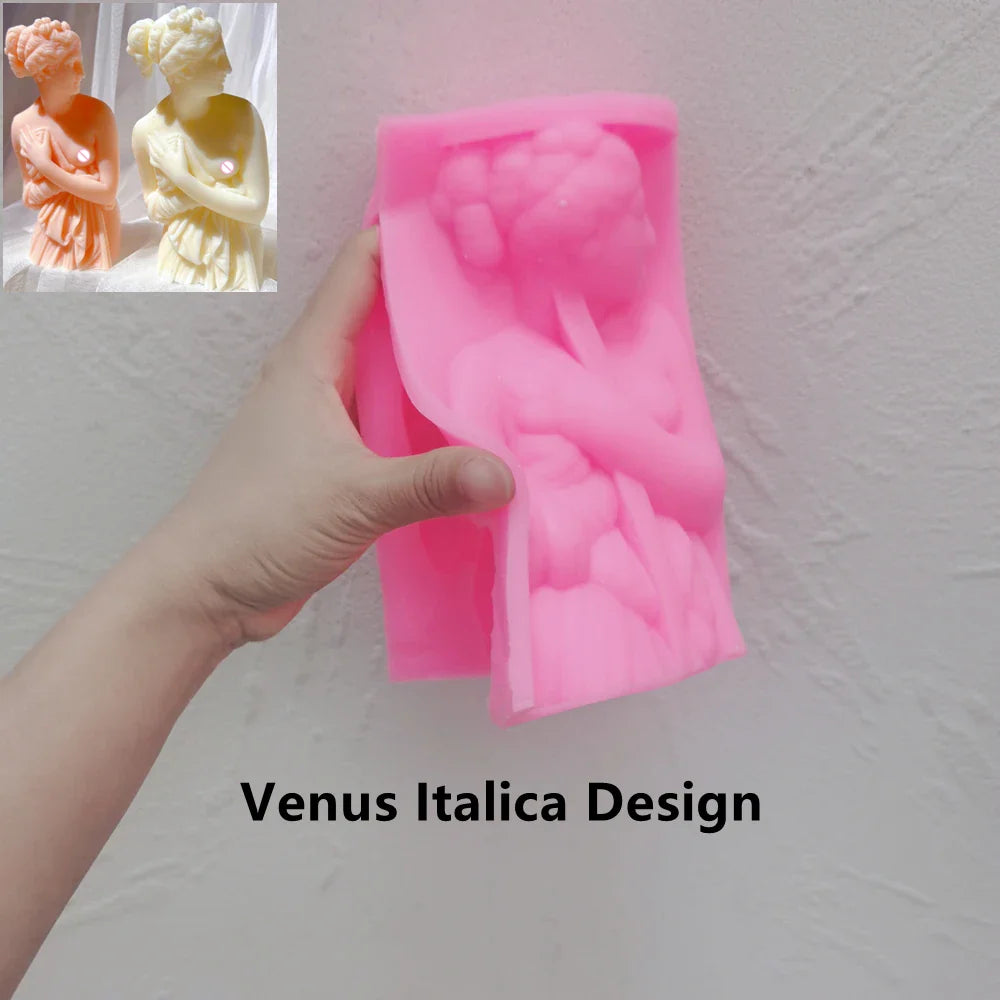 Aristotle Statue Candle Mold Greek Philosopher Bust Silicone Molds Greek Art Man Sculpture Wax Tool Tabletop Ornament Lootquake LLC