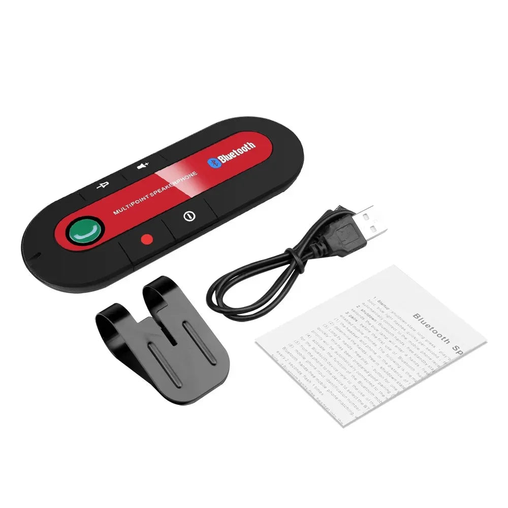Bluetooth Speaker Handsfree Car Kit Sun Visor Clip Wireless Audio Receiver Speakerphone Wireless Stereo MP3 Music Player Lootquake LLC