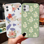 Fashion Flower Phone Case For Iphone 7 8 Plus  Iphone Xr X Xs Silicone Ultra Thin Shockproof Mobile Phone Case With Fashion Pattern Cover Stylish Beautiful Flower Pattern Colored iphone Case Stevvex
