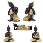 Thai Buddha Figurine Sculpture Sitting Buddha Statue Home Office Decor Indoor Statue Ornament 15cm Feng Shui Ornaments Crafts Lootquake LLC