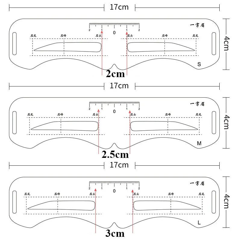 Reusable Eyebrow Stencil Set Soft Ruler Brow Definer Eye Brow Drawing Guide Styling Shaping Grooming Template Card Makeup Tools Lootquake LLC