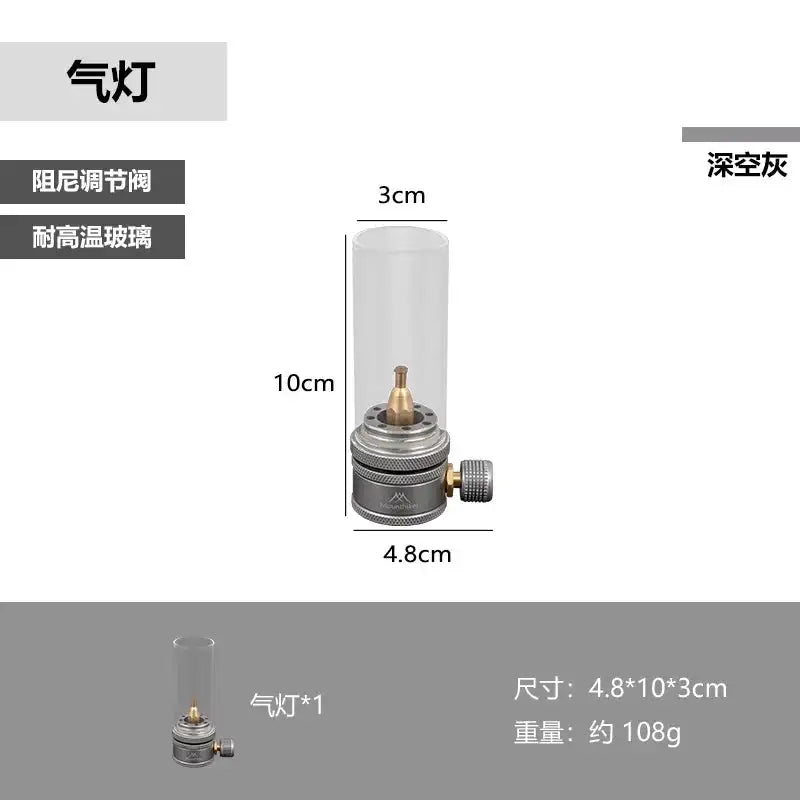 Portable Camping Gas Lamp Mounthiker Candlelight Tent Gas Lamp Home Dinner Decor