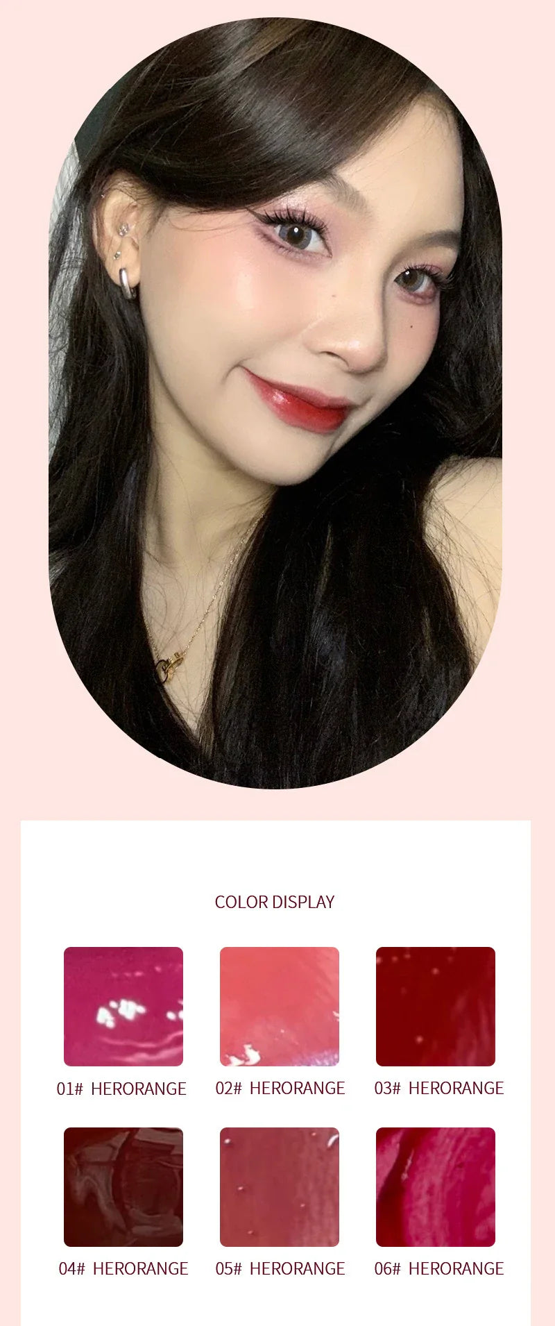HERORANGE Light Glass-Like Lip Lacquer - Mirror Shine, Hydrating Formula; Smudge-Proof, Long-Wear, and Skin-Brightening Lootquake LLC