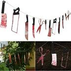 Halloween Decoration Horror House Bloody Weapons Garland Banner Halloween Bar Club Zombie Vampire Party Decorations Supplies