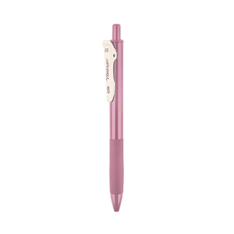 1pc Quick Dry Retro New Color Gel Ink Pen 0.5mm Vintage Pen for Journaling DIY Gift Card Coloring Drawing School Office Supplies Lootquake LLC