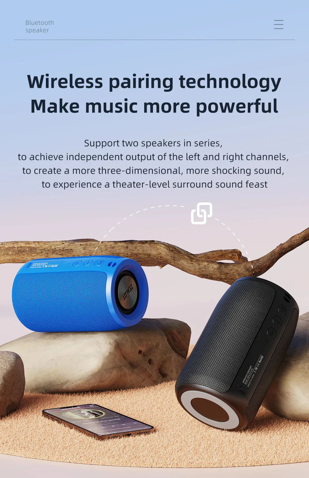 Subwoofer Bluetooth Speaker Portable Mini Wireless Woofer Small Waterproof AUX PC Computer Powerful Sound Box Music Caixa De Som Lootquake LLC