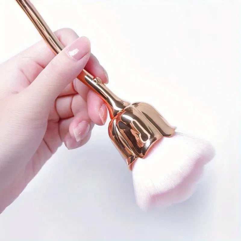 1pc Powder Brush Rose Head Makeup Brush Pink Single Powder Brush Foundation Make Up Brush Soft Hair Nail Blush Lootquake LLC