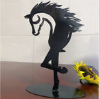 Kiss-Horse Sculpture Modern Statue Rustic Metal Art Men Gift Horse Decor Simple And Classic Design Ornaments Lootquake LLC